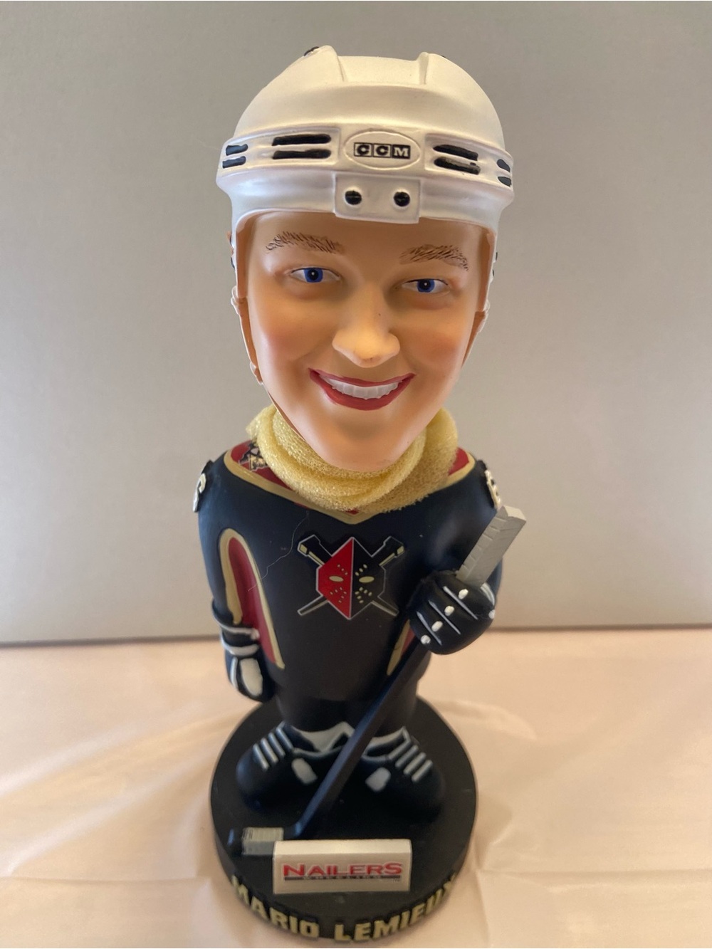 New 2005 Mario Lemieux Wheeling Nailers SGA 8” Bobblehead Pittsburgh Penguins